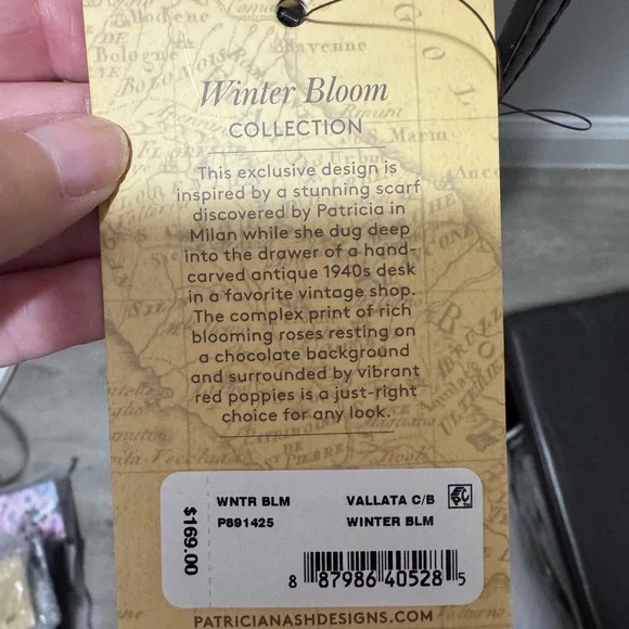 Patricia Nash Leather New Floral Bloom Crossbody Bag NWT - Picture 6 of 7